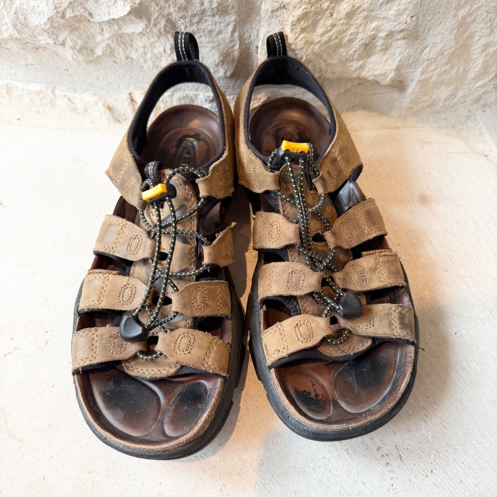 Keen Arroyo II Mens Brown Leather Waterproof Hiking Sandals Shoes SZ 10 1003030